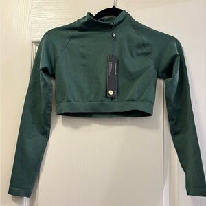 YoungLA Forest Green Long Sleeve Crop Top